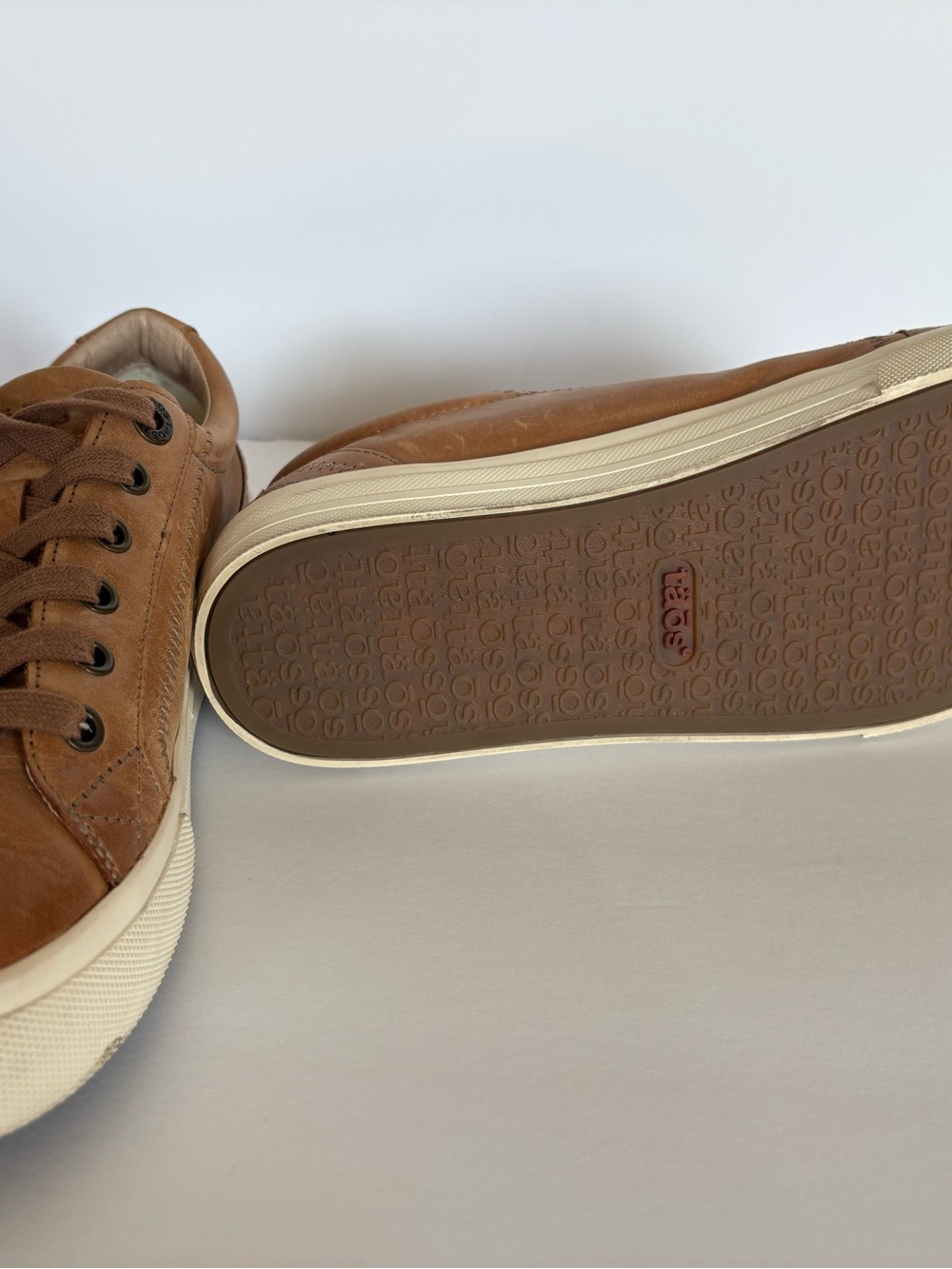 Taos Footwear Women’s Tan Leather Low-Top Sneakers - Picture 6 of 7